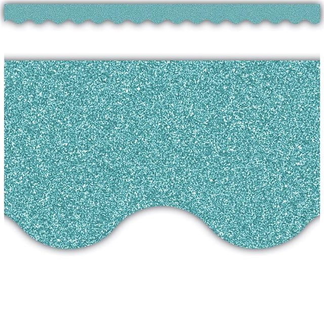 Teacher Created Resources TCR77018 Ice Blue Glitz Scalloped Border Trim