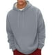 thumbnail image 4 of Sudadera con capucha para hombre, jersey de cuello alto, elástico, de color liso, de poliéster., 4 of 8
