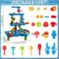 thumbnail image 4 of JUANYU Kids Sand Water Table,3-Tier Durable Plastic Beach Toy Table,Age 2-6 years old, 4 of 5