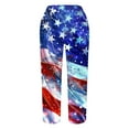 thumbnail image 5 of Hvot&aat Women's Harem Pants Red Galaxy Nebula Independence Day Printed Trousers High Waisted Jogger, 5 of 5