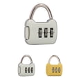 thumbnail image 3 of Workhe Mini 3 Digit Combination Password Lock Alloy travelling laptop cases lockers Security Lock Suitcase Luggage Coded Lock Cabinet Locker Padlock, 3 of 7