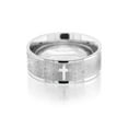 thumbnail image 3 of Gem Stone King 8MM Men's Stainless Steel Bible Christian Lord's Prayer Cross Wedding Band Engraved Ring, 3 of 5