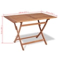 thumbnail image 4 of vidaXL 5 Piece Folding Outdoor Dining Set Solid Teak Wood, 4 of 5