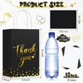 thumbnail image 3 of 12 Pcs Thank You Gift Bags with Tissue Paper Gold Polka Dots Thank You Bags with Handle Party Favor for Wedding Birthday Baby Shower Business Shopping(Black, White), 3 of 4