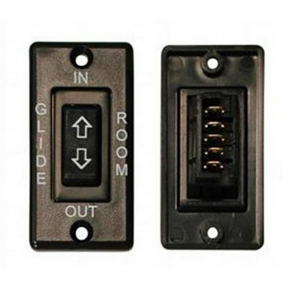 Valterra Products LLC DG171586BVP SQUARE 5 PIN, IN-LINE TERMINAL SWITCH - BLACK W/ PLATE / EA