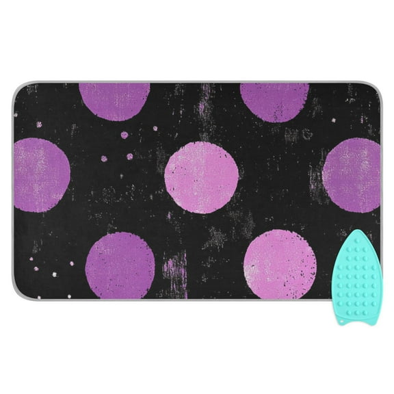 Purple Circle Ironing Board Covers Heat Resistant Ironing Pad Mat Portable for Travel Washer Dryer Table