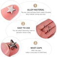thumbnail image 2 of BEADCEST Flat Star Rivets Punk Style Alloy Studs for Decoration Silver 12mm, 2 of 4