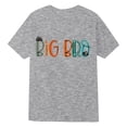 thumbnail image 4 of Gunia Little Boys T-Shirts Big Bro Cute Printed Short Sleeve Crew Neck T Shirt Children Tee Tops Grey 6-7 Years, 4 of 4