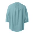 thumbnail image 5 of Women Blouses Women Polyester Top Oversized Blouses Satin Scrub Tee Shirts Business Shirts Dry Wear Shirt Loose T Shirt Womens plus Tops Dressy Casual Undershirt Warmth T Blue 2XL, 5 of 5
