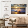 thumbnail image 5 of Elephant Stock Sunset Over Beach Wall Art - Beach Canvas Canvas - 48" x 32", 5 of 8