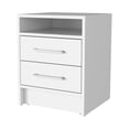 thumbnail image 3 of CoSoTower 2-Drawer 1-Shelf Rectangle Nightstand White, 3 of 5