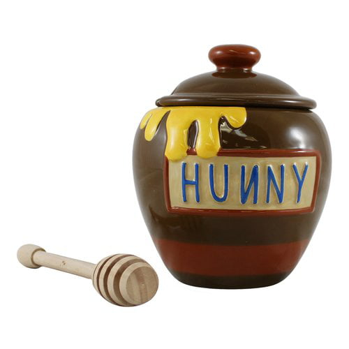 Disney Winnie The Pooh Hunny Pot Small Ceramic With Stirrer New With Tags 