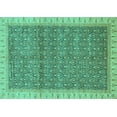 thumbnail image 1 of Ahgly Company Indoor Rectangle Abstract Turquoise Blue Modern Area Rugs, 8' x 10', 1 of 4