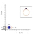 thumbnail image 4 of Angara Natural 0.9 Ct. Tanzanite with Diamond Halo Ring in 14K Rose Gold for Women (Ring Size: 12), 4 of 9