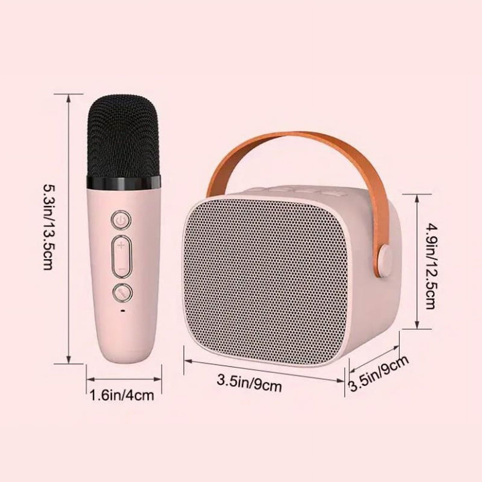 Eccomum Mini Karaoke Machine, Portable Bluetooth Speaker with 2 Wireless  Microphones and LED Lights Karaoke Gifts for Adults Kids Birthday Home  Party