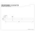 thumbnail image 2 of Kingston Brass CB38302 Complement 30 in. Bullnose Bathroom Supply Line, Polished Brass, 2 of 2