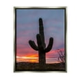 thumbnail image 3 of Stupell Industries Desert Cactus Plant Silhouette Radiant Sunset Sky Photograph Luster Gray Floating Framed Canvas Print Wall Art, Design by Jeff Poe Photography, 3 of 5