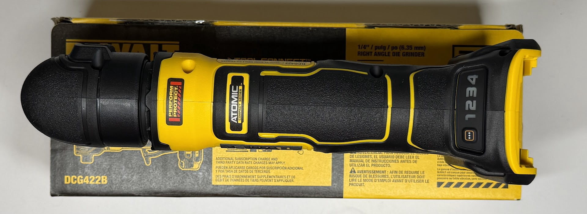 DEWALT 20V MAX ATOMIC Brushless Cordless 1/4 in. Right Angle Die Grinder (Tool Only) - DCG422B