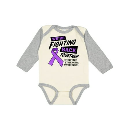 

Inktastic We re Fighting Back Together- Hodgkins Lymphoma Awareness Gift Baby Boy or Baby Girl Long Sleeve Bodysuit