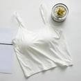thumbnail image 7 of Ulitacool Womens Summer Tank Tops Round Neck Tank Top Sleeveless Summer Basic Stretchblouse Tee Shirt With Jeans Fashionable Tops S White, 7 of 7