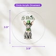 thumbnail image 4 of Happy St. Patrick’s Day Sphynx with Green Hat Shamrocks Rainbow Acrylic Round Ornament Cat Lover Kitten Owner Gifts Idea Home Tree Decor - 03007, 4 of 4