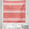 thumbnail image 1 of Nordic Tapestry, Norwegian Swedish Traditional Motifs Stitch Needlework Pattern Vintage Image, Fabric Wall Hanging Decor for Bedroom Living Room Dorm, 5 Sizes, Vermilion White, by Ambesonne, 1 of 1