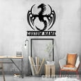 thumbnail image 3 of Craftnamesign Personalized Dragon Monogram Metal Wall Art, Custom Dragon Legend Sign, 3 of 5