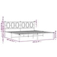 thumbnail image 4 of Pemberly Row Rectangular 76.0 x 80.0 Steel Bed Frame in Black, 4 of 10
