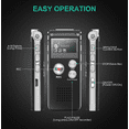 thumbnail image 3 of Digital Voice Recorder- Easy to Use,Clear Recording with Playback - Voice Activated Recorder - Digital Audio Recorder for Lectures, 3 of 8
