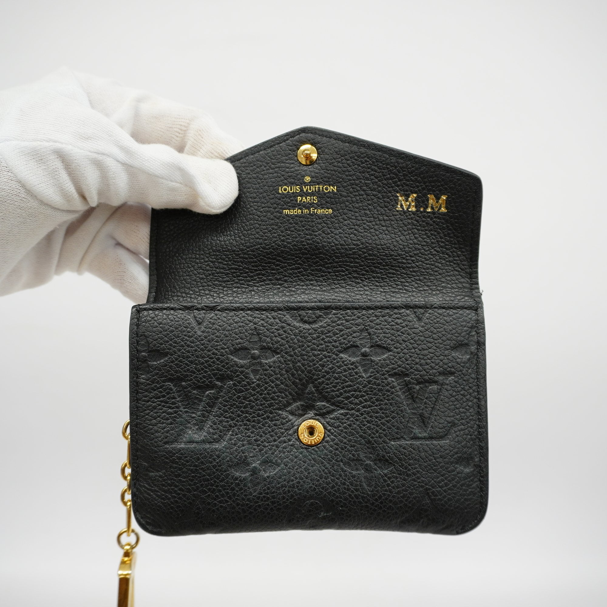 Louis Vuitton Empriente Cles Pochette Key Pouch in Black