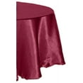 thumbnail image 4 of Tektrum 90 inch Round Silky Satin Tablecloth - Premium Fabric - Best for Wedding Party Banquet Events Restaurant Kitchen Dining Decoration - Burgundy Color, 4 of 5