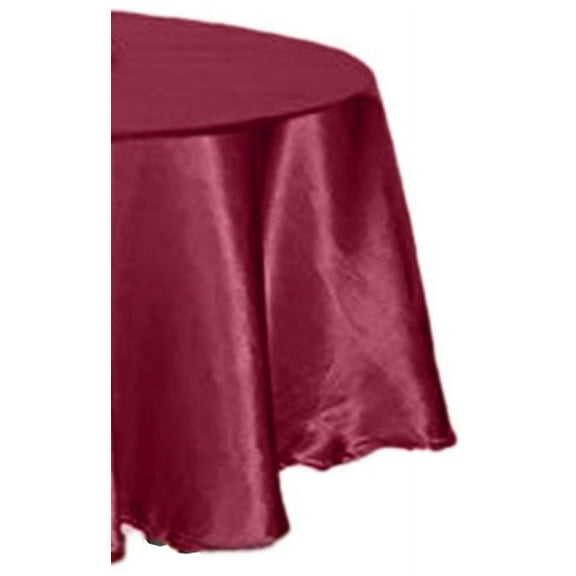 Tektrum 70 inch Round Silky Satin Tablecloth - Premium Fabric - Best for Wedding Party Banquet Events Restaurant Kitchen Dining Decoration - Burgundy Color