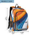 thumbnail image 2 of FORMRS School Backpack 17" Student Travel Bag with Laptop Compartment, Orange Abstract Wavy, 2 of 7