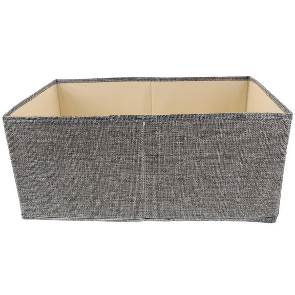 LEORX Lightweight Foldable Closet Organizer Grey Fabric Storage Box for Clothes and Shoes