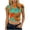 Orange, variant on LEKWK Short Sleeve Crop Tops for Women Loose Fit Floral Printed Casual Shirts Crew Neck Lightweight Comfy Summer Tops Fashion Beach Vacation Outfits