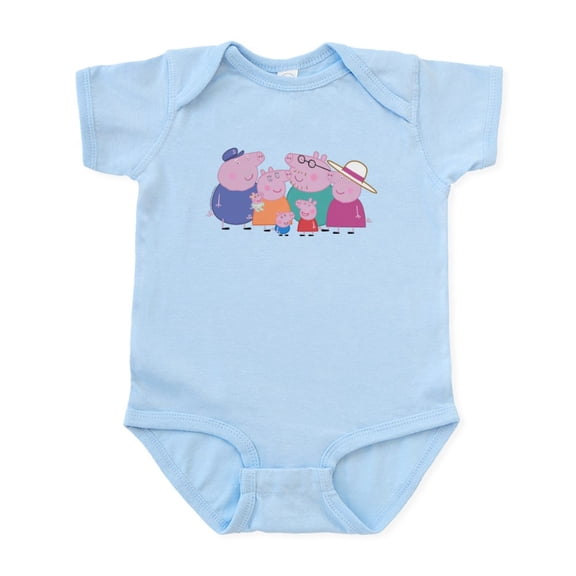 CafePress - Peppa Pig: Granny & Grandpa Pig - Baby Light Bodysuit, Size Newborn - 24 Months