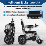 Reclining Electric Wheelchair Foldable Lightweight Long Range Power Wheel chair