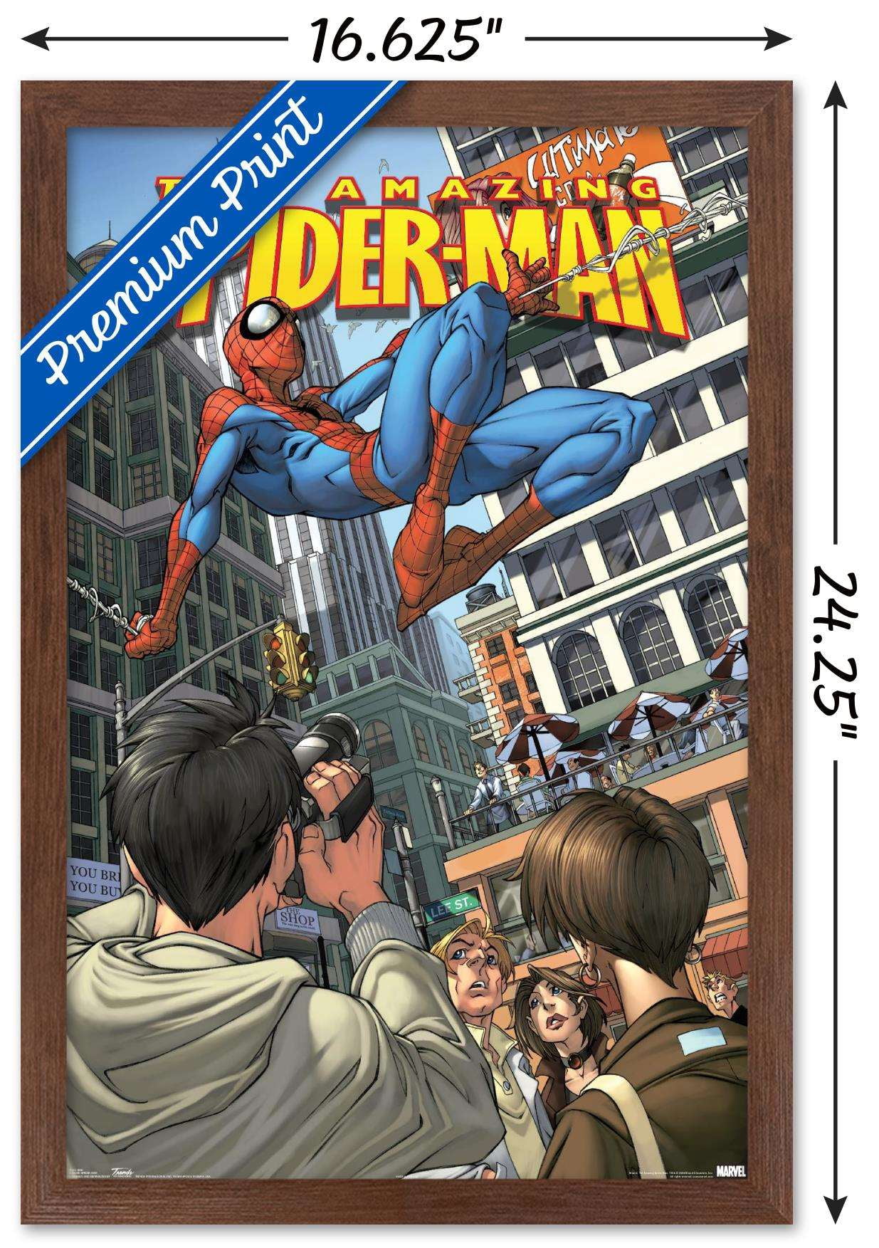 Marvel Comics - Spider-Man - Ultimate Wall Poster, 14.725" x 22.375", Framed