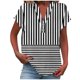 thumbnail image 1 of Vestidos Casuales Para Mujer, Blusas De Mujer De Moda Camiseta informal de manga corta con cuello en V y botones para mujer, 1 of 5