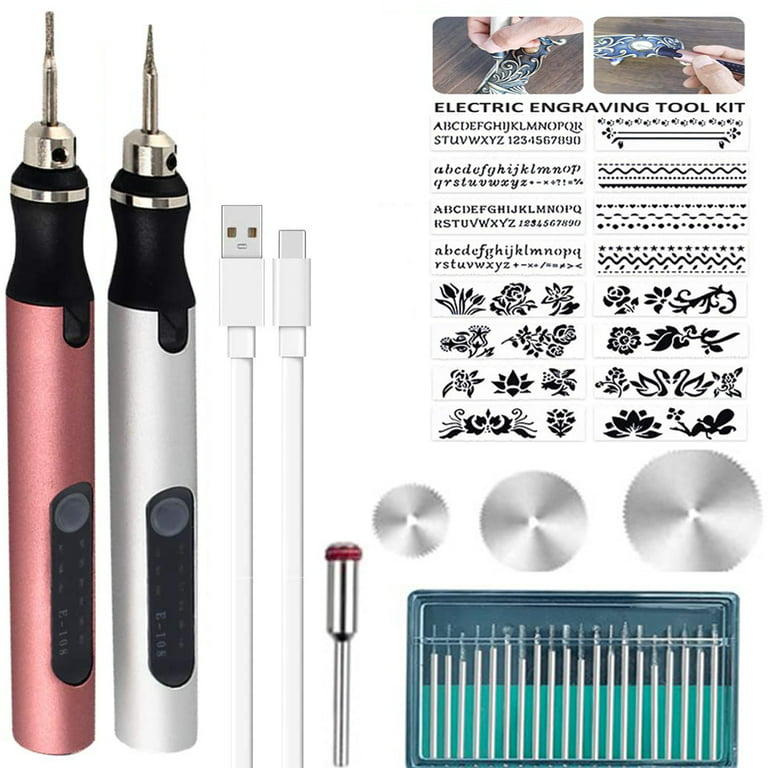 Electric Engraver Etching Pen Rechargeable Mini Drill Carving Pen 3 Gears  Adjustable DIY Power Tools for Ceramic Metal Plastic