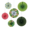 Cactus Shower Printed Hanging Fans (6Pc) - Party Decor - 6 Pieces