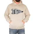 thumbnail image 3 of Tigers Pennant Flag Hoodie for Women Men & Teens Distressed School Spirit Game Day Sweatshirt Sand Hoodie Medium, 3 of 8