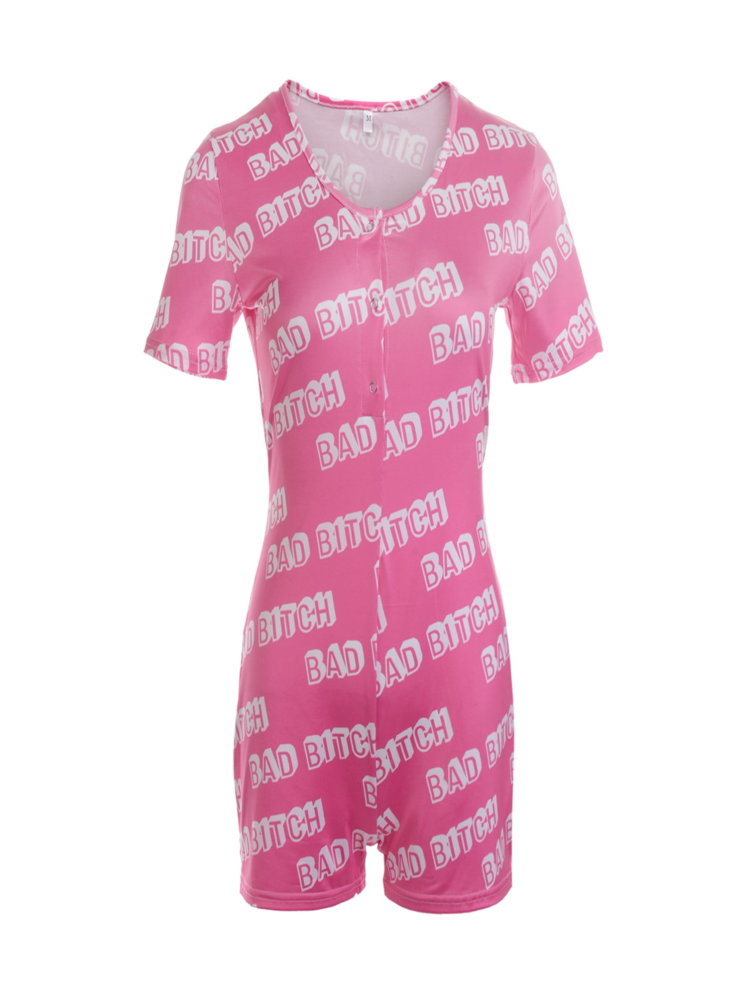 Imcute Women Bodysuit Button Deep V Neck Bodycon Stretch Leotard