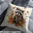 thumbnail image 2 of Homewish 3D Raccoon Animal Fabric by the Yard 2 Yards, Autumn Maple Leaf Sewing Fabric, Teens Kids Child Fabric for Sewing, Microfiber Bedroom Decor, 2 of 6