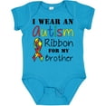 thumbnail image 3 of Inktastic I Wear an Autism Ribbon for My Brother Boys or Girls Baby Bodysuit, 3 of 5