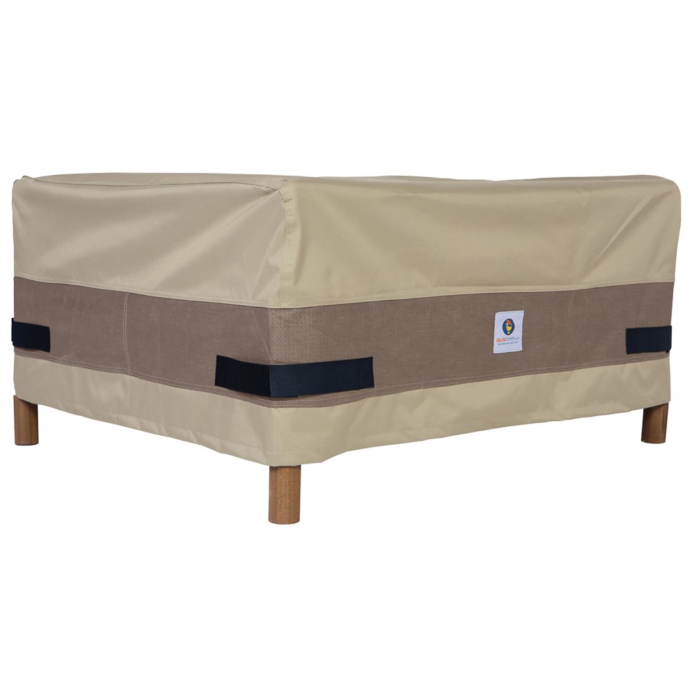 Duck Covers Elegant Waterproof 40 Inch Rectangular Patio Ottoman/Side
