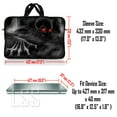 thumbnail image 2 of LSS 17-17.3 inch Neoprene Laptop Sleeve Bag Carrying Case with Handle and Strap - Red Eye Dark Ghost Zhombie Skull, 2 of 3