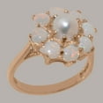 thumbnail image 2 of LBG British Made 9k Rose Gold Cultured Pearl & Opal Womens Statement Ring - 33 size options - Size 8.25, 2 of 6