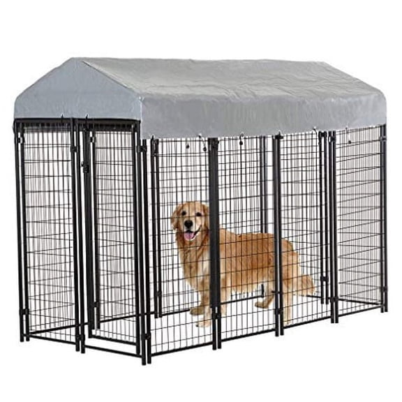 FDW X-Large Outdoor Heavy Duty Dog Kennel Playpen with Waterproof Cover, 96"L