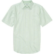 Angle View: Men's Short-Sleeved Striped Oxford Shirt
